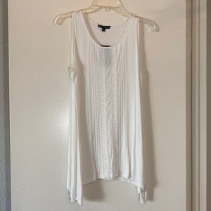 Adrianna Papell Ivory A-symmetrical Top